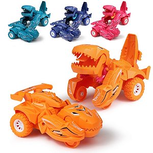 Carrinho Robô Dinossauro De Deformação Por Impacto À Fricção