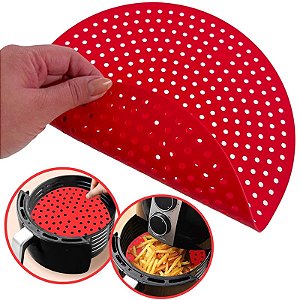 Tapete Protetor Silicone Redondo Para Air Fryer