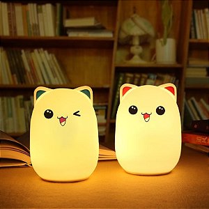 Luminária Silicone Touch Abajur Led Sensor Colorido Recarregavel Bichinhos