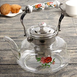 Chaleira De Vidro Alta Qualidade Resistente Vai Ao Fogo