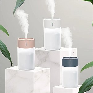 Umidificador De Ar Ultrassônico Purificador Portátil Com LED 260 ML