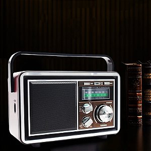 Caixa de Som Radio Retro Portátil Bluetooth