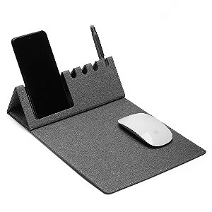 Mouse Pad com Suporte Celular e Canetas