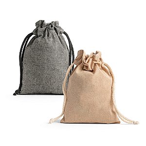 Sacola de oferta em algodão reciclado e poliéster reciclado