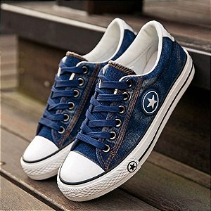 tenis all star jeans plataforma