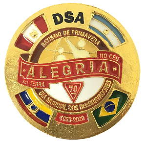 PIN GIRATÓRIO - BATISMO DA PRIMAVERA/ DIA MUNDIAL DBV  70 ANOS - ALEGRIA