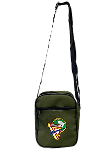 BOLSA TRANSVERSAL IMPERMEÁVEL - VERDE MILITAR D4 100% BORDADO (SHOULDER BAG)