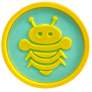 PRENDEDOR 3D - ABELHINHAS (4,3 cm X 4,3 cm)