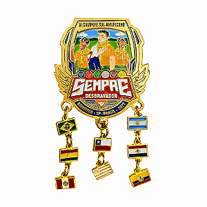 PRENDEDOR - VI CAMPORI DSA: SEMPRE DESBRAVADOR 2027 - COM BANDEIRINHAS - OFICIAL