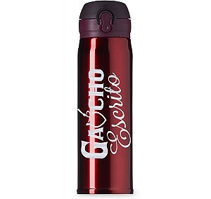 Garrafa Térmica 400 ml Metal Vermelha Personalizada