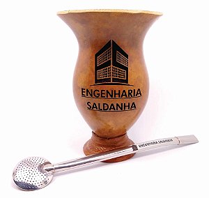 Kit Cuia Chimarrão + Bomba Inox / Personalizados A Laser