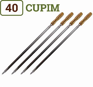 Pacote 40 Espetos para Churrasco Cupim Cabos Personalizados