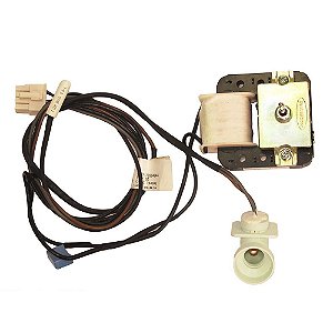 MOTOR VENTILADOR + SENSOR TEMPERATURA + SOQUETE LAMPADA 8 VIAS GELADEIRA DF80 ELECTROLUX 110V