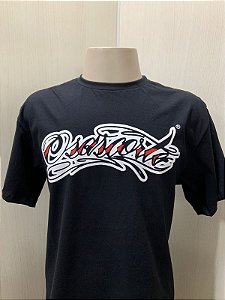 Camiseta OSASCORTE PRETA/VERMELHA - Lançamento