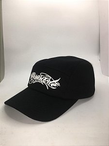 BONÉ FIVE PANEL PRETO - ABA CURVA