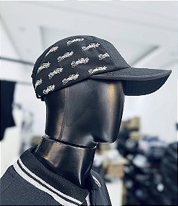 BONÉ FIVE PANEL LOGO BRANCO - ABA CURVA