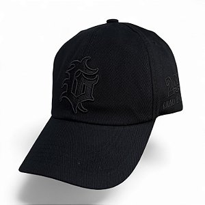 BONÉ GRAU E CORTE 244 - ALL BLACK *fecho fivela*