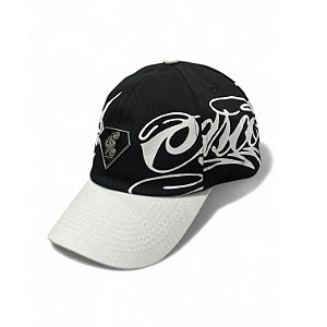 LETREIRO  - PRETO COM ABA BRANCA