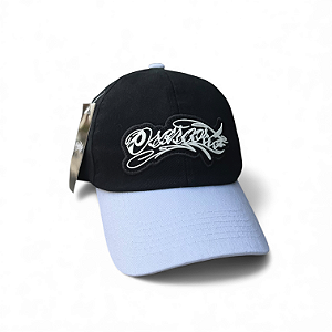 Boné escrita OSASCORTE - DAD HAT -  Aba Curva PRETO COM BRANCO