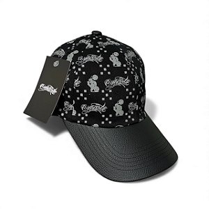 BONÉ OSASCORTE - ABA DE COURO - PRETO COM CINZA