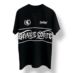CAMISETA OSASCORTE - GRAU E CORTE (LOGO EMBORRACHADO) PRETA