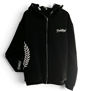 MOLETOM PRETO XT660 - ZIPER CROMADO