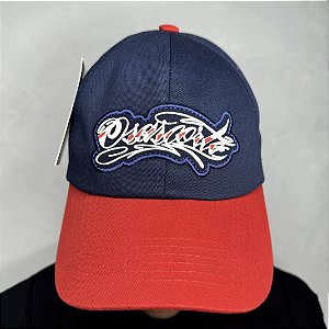 Boné escrita OSASCORTE - DAD HAT -  Aba Curva Vermelha com Azul