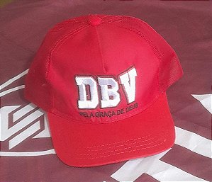 BONÉ DBV PELA GRAÇA DE DEUS-VERMELHO