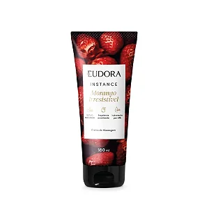 EUDORA INSTANCE CREME MASSAGEM CORPORAL MORANGO IRRESISTIVEL 180ml