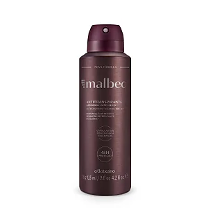 BOTICÁRIO MALBEC DESODORANTE ANTITRANSPIRANTE AEROSOL 75g/125ml