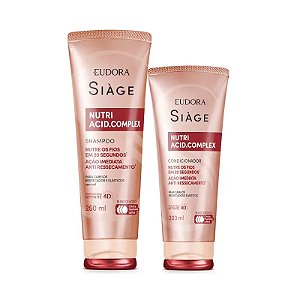Combo Siàge Nutri Acid.Complex: Shampoo 250ml + Condicionador 200ml - Eudora