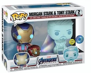 Funko Pop Avengers EndGame: Morgan Stark & Tony Stark Excluivo Popina a box