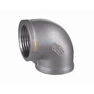 Cotovelo 90 Inox 304 FF BSP 1/2"