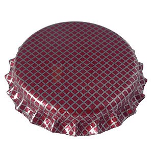 Tampinha metalica pry off Xadrez 26mm c/ 100g (aprox. 50 un)