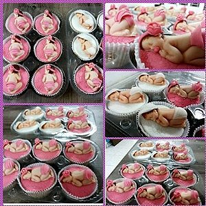 Cupcake de chocolate - Tema Bebe