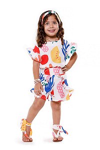 Conjunto Infantil Feminino Blusa/Shorts Lory