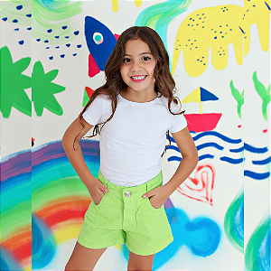 Short Infantil Jeans Menina Thaila