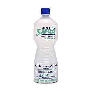 Álcool Líquido Safra 70% INPM - USO HOSPITALAR - 1 Litro