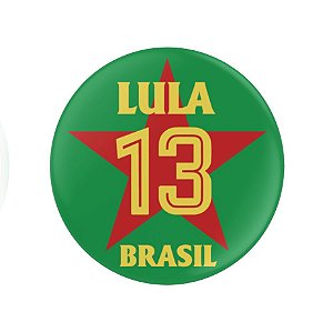 Botton Lula Brasil 13 verde