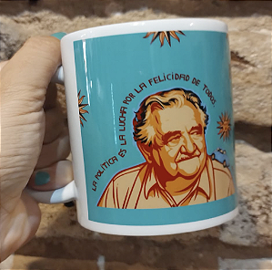 Caneca Pepe Mujica Fusca Azul