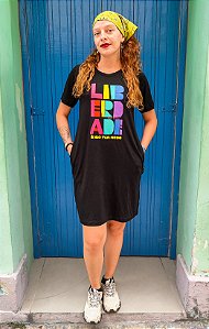 Vestido Básico Curto Liberdade é Não Ter Medo