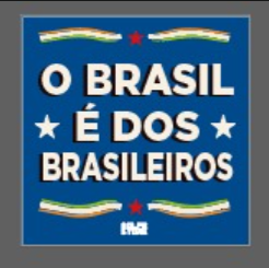 Adesivo Quadrado Brasil dos Brasileiros - 20cm x 20cm