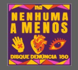 Adesivo Quadrado Nenhuma Mulher a Menos - 20cm x 20cm