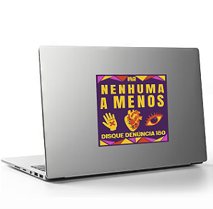 Adesivo Quadrado Nenhuma Mulher a Menos - 20cm x 20cm