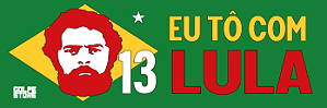 Adesivo Horizontal Brasil Eu Tô com Lula - 30cm x 10cm