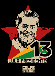 Adesivo Pequeno Lula Presidente - 6,5 x 9,0