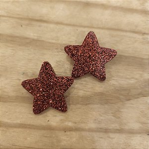 Brinco Estrela Glitter - Grande