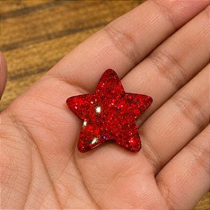 Broche Estrela Glitter - Grande