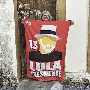 Bandeira Lula Chapéu 1,00 m x 1,50m - Vertical