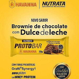 PROTOBAR DOCE DE LEITE HAVANNA SABOR BROWNIE DE CHOCOLATE 70G